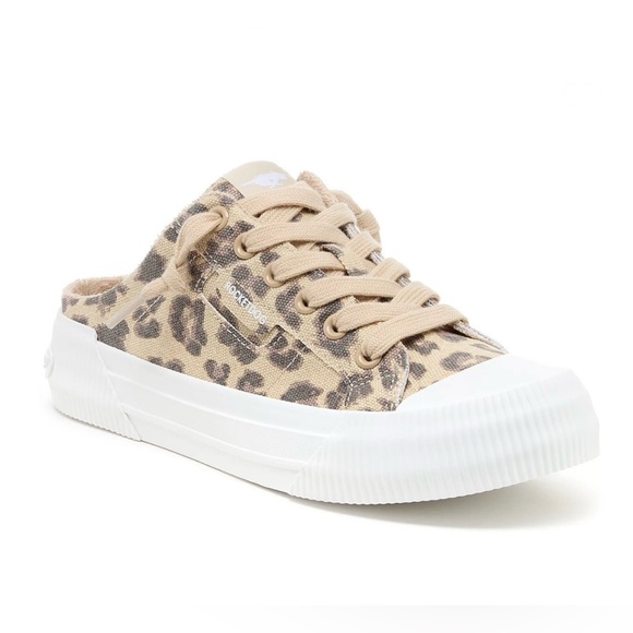 Rocket Dog Shoes - VGUC- Rocket Dog ‘Cheery’ Leopard Canvas Slip-on Platform Mule Sneakers